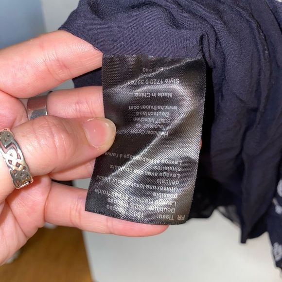 Hall Huber Blue White Floral Viscose Dress Size US 10 - Picture 8 of 10